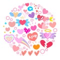 Ã Â¹â¡Ã Â¹â¡Ã Â¹â¡Ã Â¹â°Hearts cute with hand draw collection , vector illustration